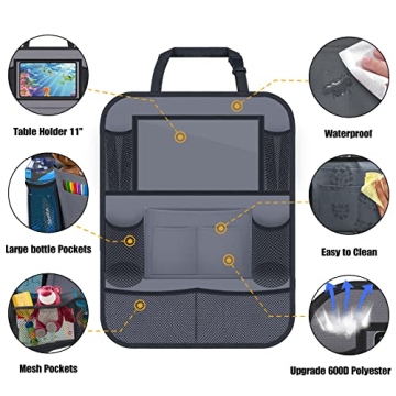ULEEKA Car Backseat Organizer with Tablet Holder and Pockets