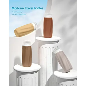 Morfone TSA Approved Leak Proof Travel Bottles - 3oz Silicone Containers