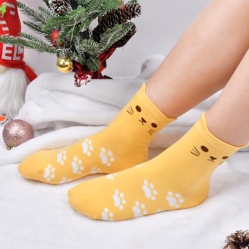 Cat Socks Gift Set for Women & Teen Girls - Cozy & Cute