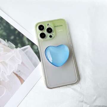 Stylish COMMONKUNST Glass Heart Phone Grip & Stand