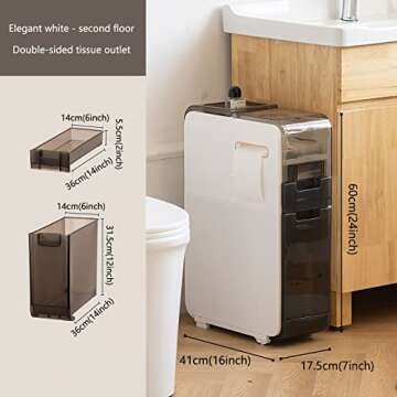 Maximize Space with 2 Tier Bathroom Floor Cabinet