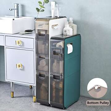Maximize Space with 2 Tier Bathroom Floor Cabinet