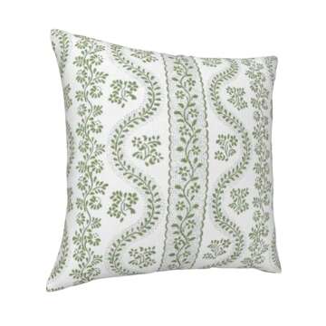 Bugana Lettuce Green Boho Geometric Modern Designer Styles Art Farmhouse Decor Throw Pillow Cover, C...