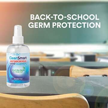 CleanSmart Antimicrobial Skin & Hand Cleanser, 8 Ounce Bottle (Pack of 2) Alcohol-Free Safe Cleanser