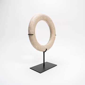 Artissance Off-White Bali Stone Ring Statue for Home