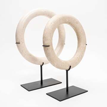 Artissance Off-White Bali Stone Ring Statue for Home