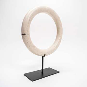 Artissance Off-White Bali Stone Ring Statue for Home