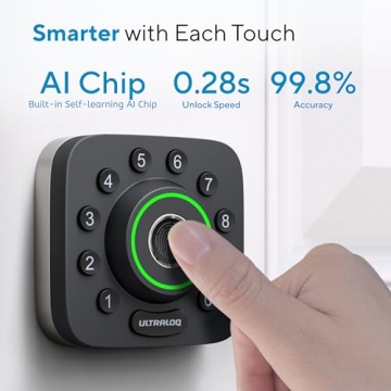 ULTRALOQ Smart Lock U-Bolt Pro with Fingerprint Entry