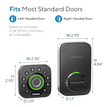 ULTRALOQ Smart Lock U-Bolt Pro with Fingerprint Entry