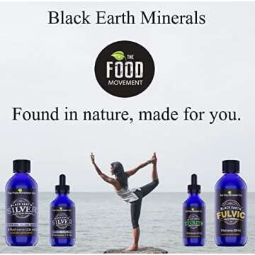 Black Earth Zeolite with Humic Fulvic Acids Trace Minerals for Adults and Kids for Detox, Gut Health and Immune Support - 2oz Liquid Drops Supplement