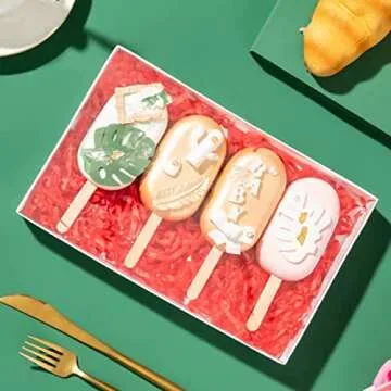 RomanticBaking 24 Pack Clear Cookie Boxes for Baking