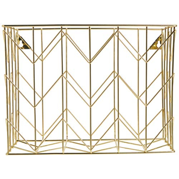 U Brands Gold Wire File Basket for Stylish Organization