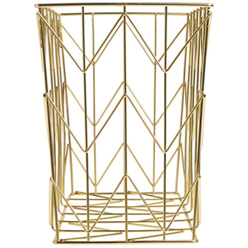 U Brands Gold Wire File Basket for Stylish Organization