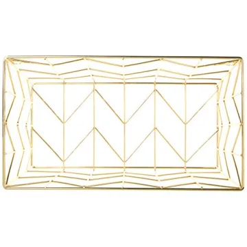 U Brands Gold Wire File Basket for Stylish Organization