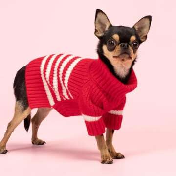 Fitwarm Valentines Dog Sweater for Small Pets