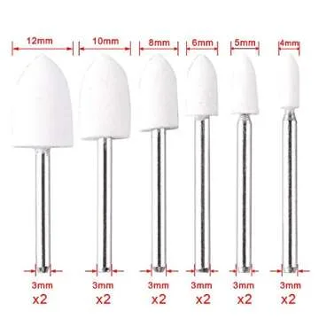 AUSTOR 24 Pieces Wool Felt Mounted Mandrel Set 2 Shaped and 6 Sizes Polishing Buffing Wheel Bits with Free Box for Dremel Rotary Tool - 1/8 Inch Shank