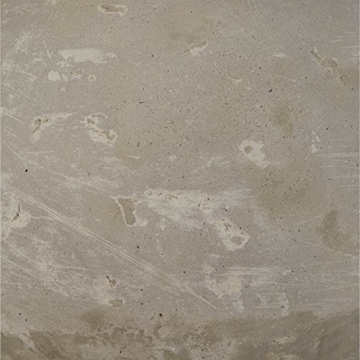 Amazon Brand – Stone & Beam Industrial Round Concrete Table Desk Lamp with Light Bulb and Beige Shade, 16"H