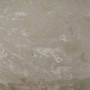 Amazon Brand – Stone & Beam Industrial Round Concrete Table Desk Lamp with Light Bulb and Beige Shade, 16"H