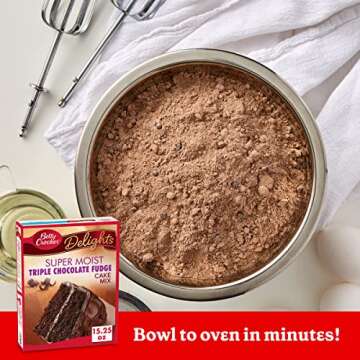 Betty Crocker Super Moist Triple Chocolate Fudge Cake Mix, 15.25 oz