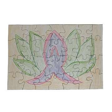 INOVART Puzzle-It 28-Piece Blank Puzzle, 24 Puzzles Per Package, 5-1/2" x 8", White