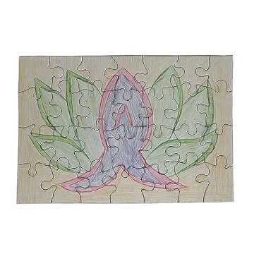 INOVART Puzzle-It 28-Piece Blank Puzzle, 24 Puzzles Per Package, 5-1/2" x 8", White