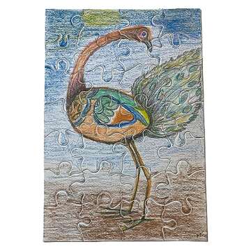 INOVART Puzzle-It 28-Piece Blank Puzzle, 24 Puzzles Per Package, 5-1/2" x 8", White