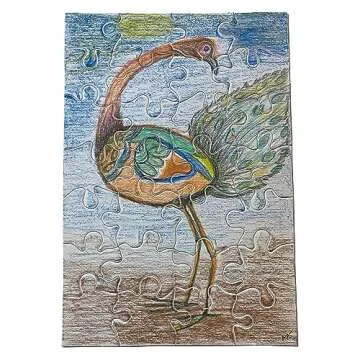 INOVART Puzzle-It 28-Piece Blank Puzzle, 24 Puzzles Per Package, 5-1/2" x 8", White