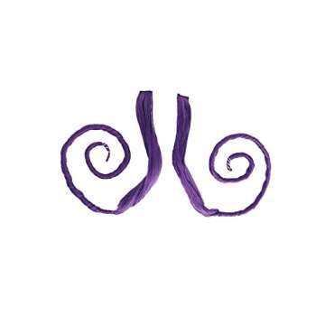 miccostumes Womens Anime Short Wavy Purple Wig for Cosplay Halloween