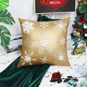 Brawarm Elegant Christmas Pillow Covers - Versatile Decor
