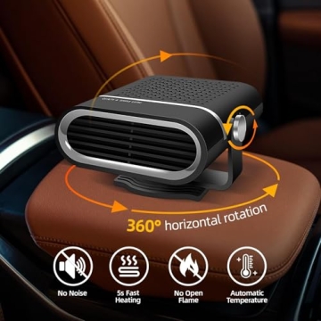 JILOUR 12V Portable Car Heater Fast Heating & Cooling