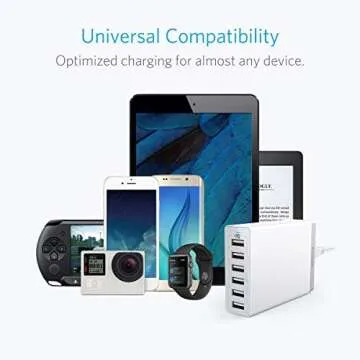 Anker Charger, 60W 6 Port USB Charging Station, PowerPort 6 Multi USB Charger for iPhone 14/Pro/Pro Max/13/12, iPad Pro/Air/Mini, Galaxy S23/S22/S21, Note 20 Ultra, LG, HTC, and More