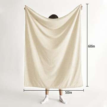 Geniospin Fleece Throw Blanket Soft Lightweight Cozy Style