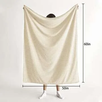 Geniospin Fleece Throw Blanket Soft Lightweight Cozy Style