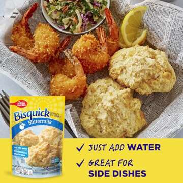 Betty Crocker Bisquick Complete Buttermilk Biscuit Mix, Just Add Water, 7.5 oz. (Pack of 9)