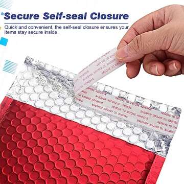 Metallic Matte Red Bubble Mailers for Secure Shipping