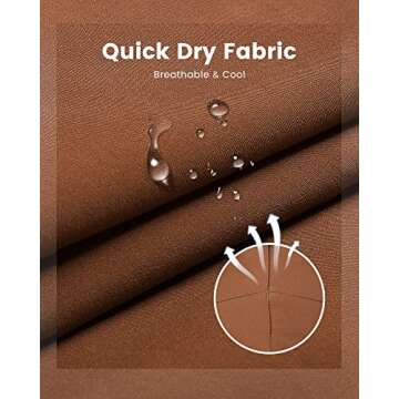 maamgic 5inch Mens Swimming Trunks with Compression Liner 2-in-1 Swim Trunks Stretch Quick Dry Swim Shorts with Zipper Pockets Brown and Yellow Large