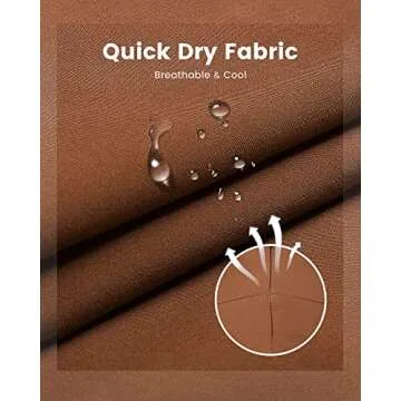 maamgic 5inch Mens Swimming Trunks with Compression Liner 2-in-1 Swim Trunks Stretch Quick Dry Swim Shorts with Zipper Pockets Brown and Yellow Large