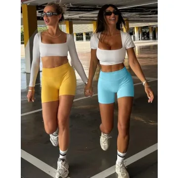 YEOREO Women Workout Gym Impact Shorts - Booty Lift Style