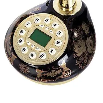 TelPal Antique Ceramic Landline Telephone for Home Decor