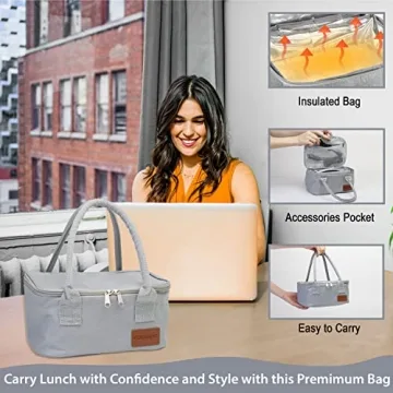 FORABEST Electric Heating Lunch Box - Portable Food Warmer