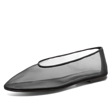 Molozoey Women's Crystal Embroidered Ballet Flats - Chic Comfort Shoes