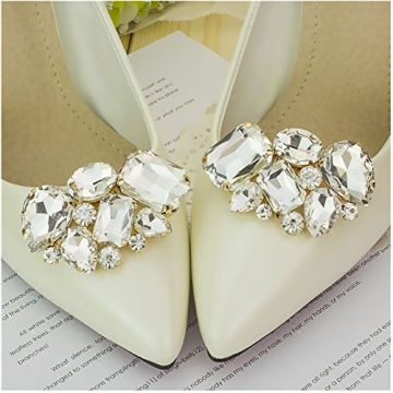 Luxury Crystal Shoe Clips Rhinestone Buckles for Women