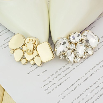 Luxury Crystal Shoe Clips Rhinestone Buckles for Women