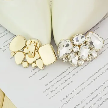 Luxury Crystal Shoe Clips Rhinestone Buckles for Women