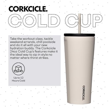 Corkcicle Cold Cup 24 oz Insulated Tumbler with Straw