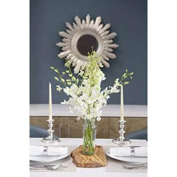 KaBloom Flowers - Exotic Perla White Orchid Bouquet of White Orchids with Vase - Gift for Birthday, Thank You, Valentine, Mother’s Day Fresh Flowers