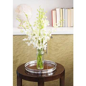 KaBloom Flowers - Exotic Perla White Orchid Bouquet of White Orchids with Vase - Gift for Birthday, Thank You, Valentine, Mother’s Day Fresh Flowers