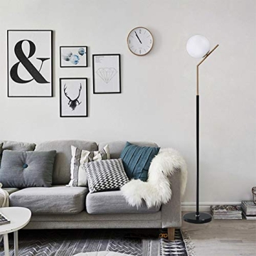 Hsyile Modern Glass Ball Floor Lamp for Home Decor