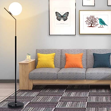 Hsyile Modern Glass Ball Floor Lamp for Home Decor