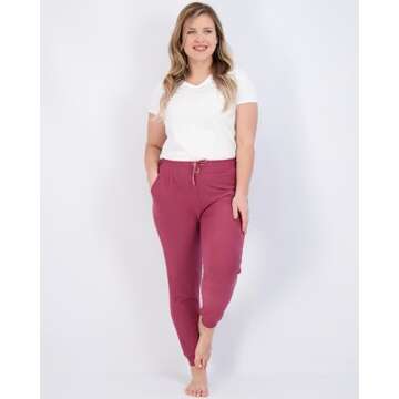 Real Essentials Women's Lounge Jogger Soft Teen Sleepwear Pajamas Fashion Loungewear Yoga Pant Active Athletic Track Running Workout Casual wear Ladies Sweatpants Pockets, Set 6, XXL, Pack of 3